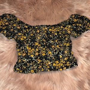 Floral print crop top